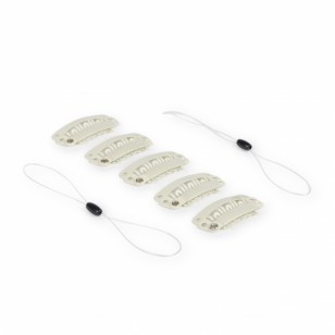 Cordón de seguridad de doble bucle con pinza blanca para KANSO (8 cm)